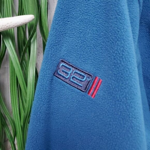 32 Degrees Mock Neck Fleece Sweatshirt Blue Size 14 - Picture 7 of 8